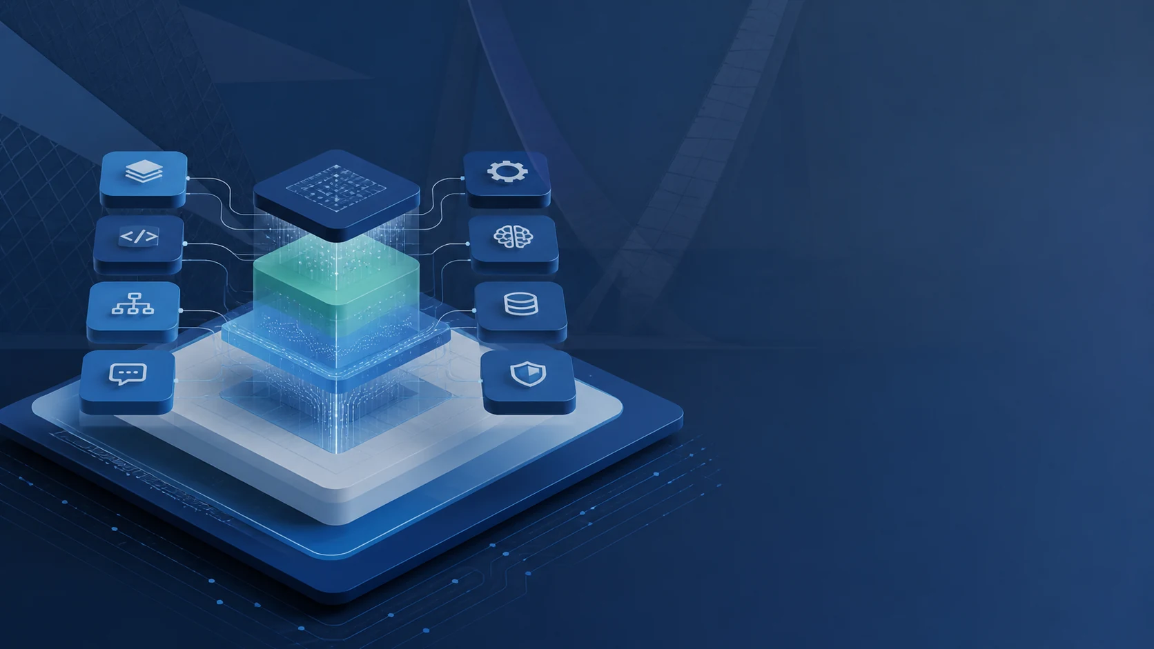منظومة مترابطة للتحول الرقمي الحكومي تجمع المنتجات والتطوير والتكامل والاتصالات والذكاء الاصطناعي